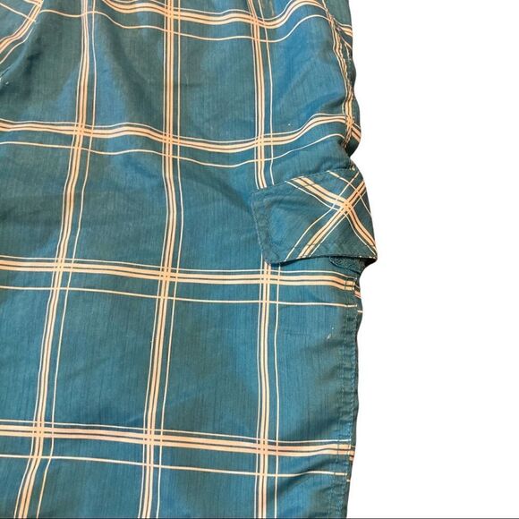 OCEAN PACIFIC MEN’S TEAL/WHITE BOARD SHORTS / SWIM TRUNKS / SZ: S - Picture 5 of 5